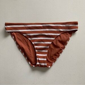 Aerie Size Large Ribbed Bottom in Brown & White Stripe NWT